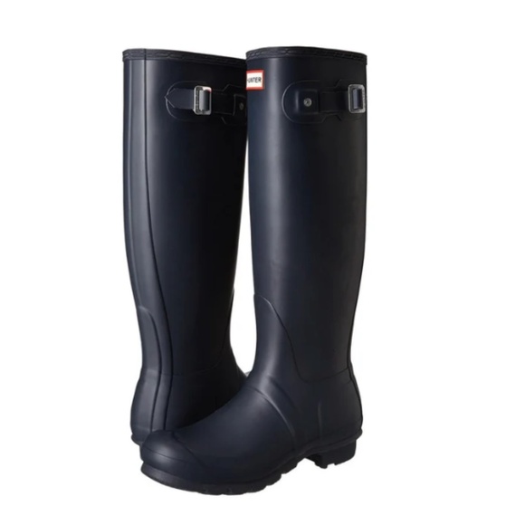 Hunter Tall Boot 10 Navy matte - Picture 1 of 11
